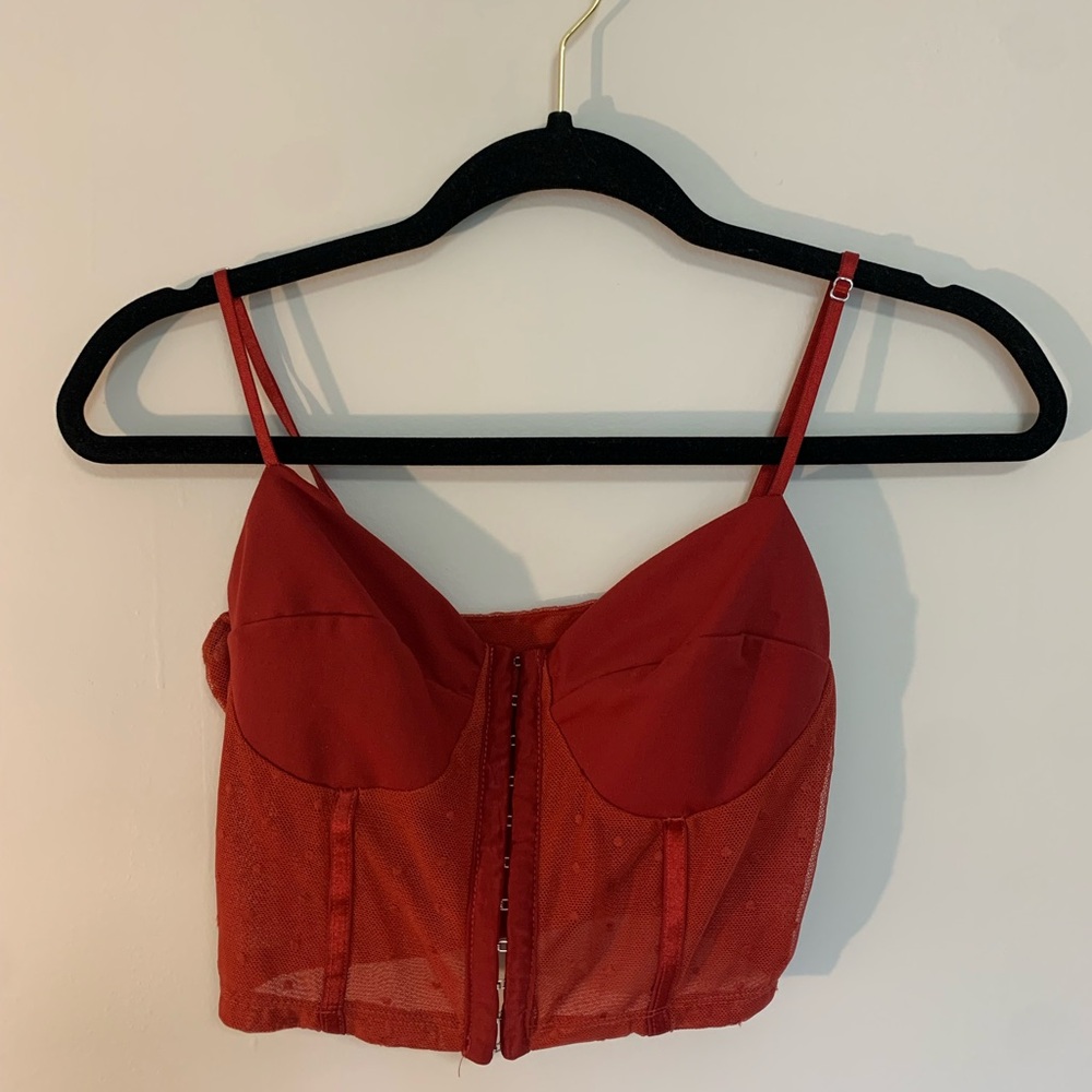 Urban Outfitters Red Tank Top with Sweetheart Neckline